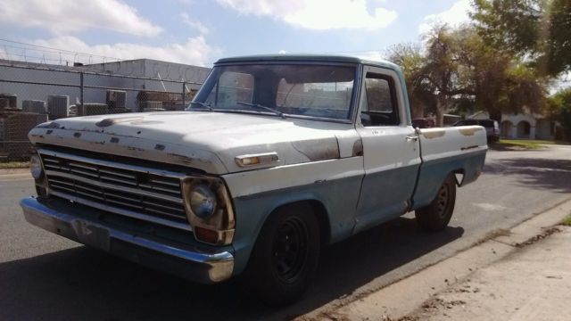 1968 ford f-100 shortbed 302 v8 ratrod project runnning