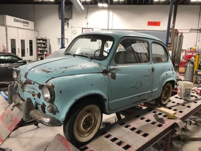 1959 fiat 600 barn find 2 owner 1200 original miles ! original paint !