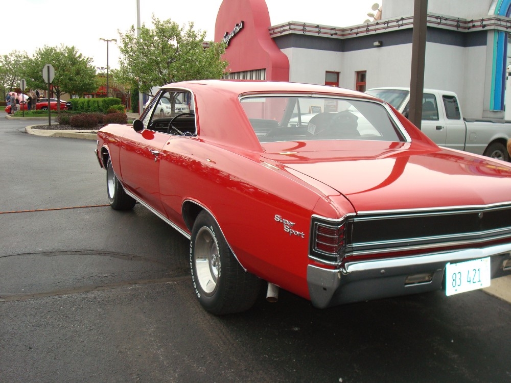 1967 chevrolet chevelle ss-new red paint-all original numbers matching- se