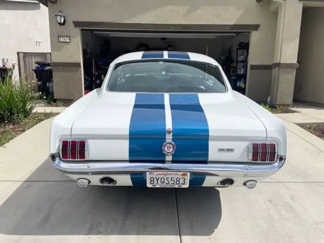1965 ford mustang hatchback white rwd manual a code