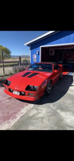 1988 chevrolet camaro convertible red rwd manual irocz