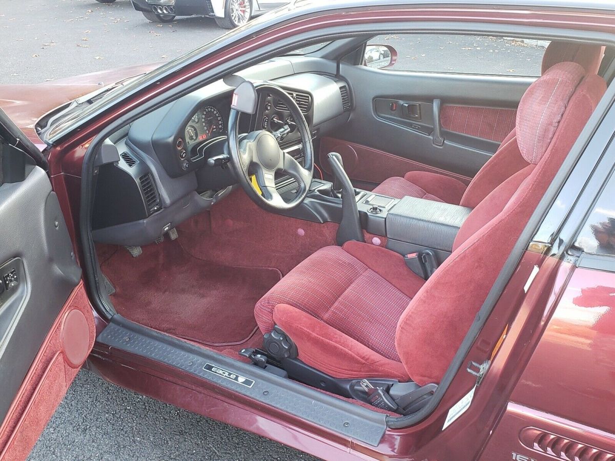 1992 eagle talon hatchback red tsi