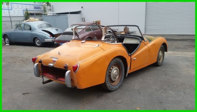 1961 triumph tr3a. nice solid car for straight forward restoration