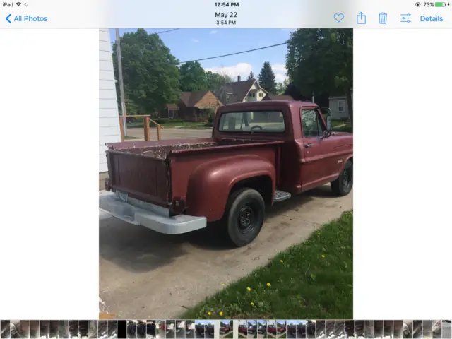 1971 ford f100. california truck stedside,no reserve currently in minnesota