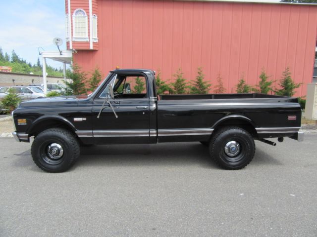 1972 chevrolet truck pickup "black beauty" 3/4 ton ck super cheyenne 4x4