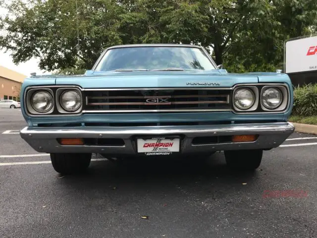 1969 plymouth gtx 88399 miles b3 silver blue 440 automatic