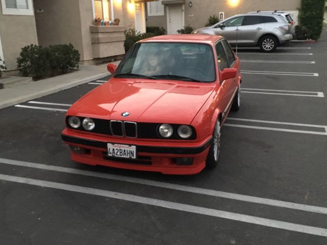 1989 bmw 325i e30 model 2-door coupe red with black very nice