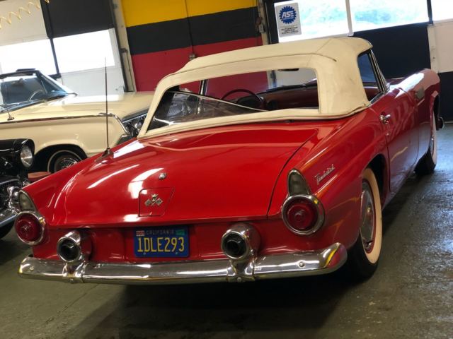 1955 ford thunderbird convertible - very nice red color - no reserve !