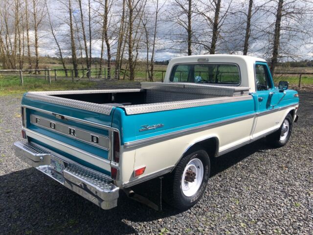 1969 ford teal and white ranger package camper special