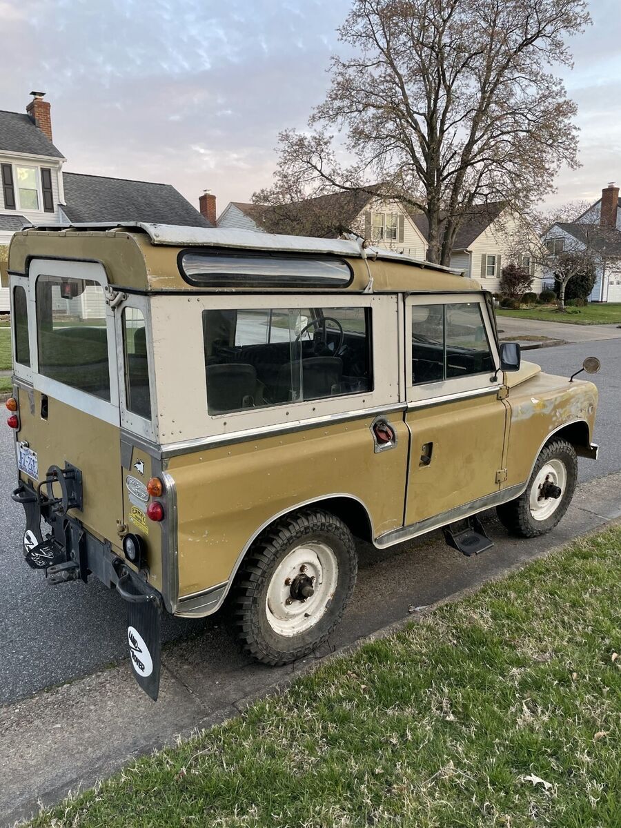 1975 land rover series iii suv yellow 88 inch