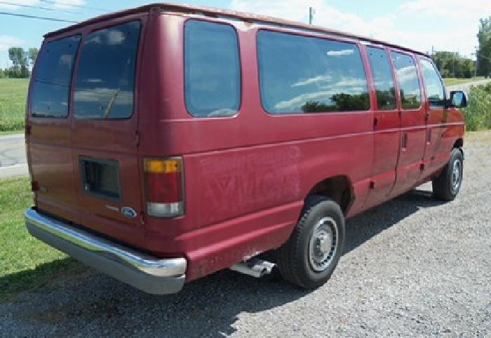 obo 1992 ford e350 xlt 15 psg van in bellefontaine, oh