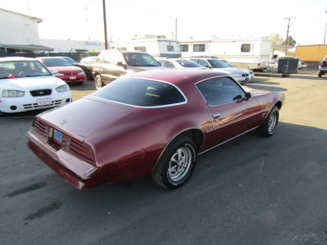 b 1978 pontiac firebird 8-cylinder gas automatic no reserve