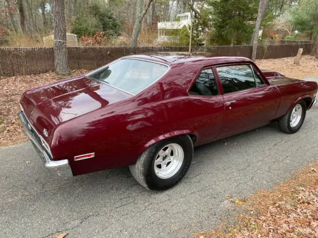 1972 chevrolet nova coupe red rwd automatic big block