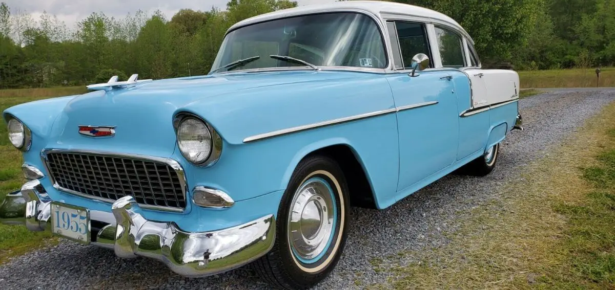 1955 chevrolet bel air sedan. beautiful restoration 350 / auto