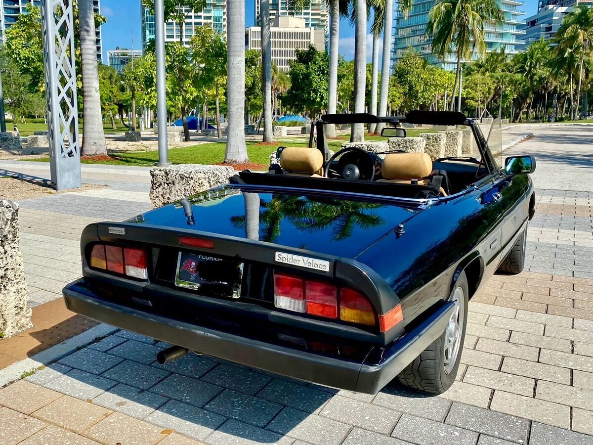 1989 alfa romeo spider convertible black rwd manual veloce