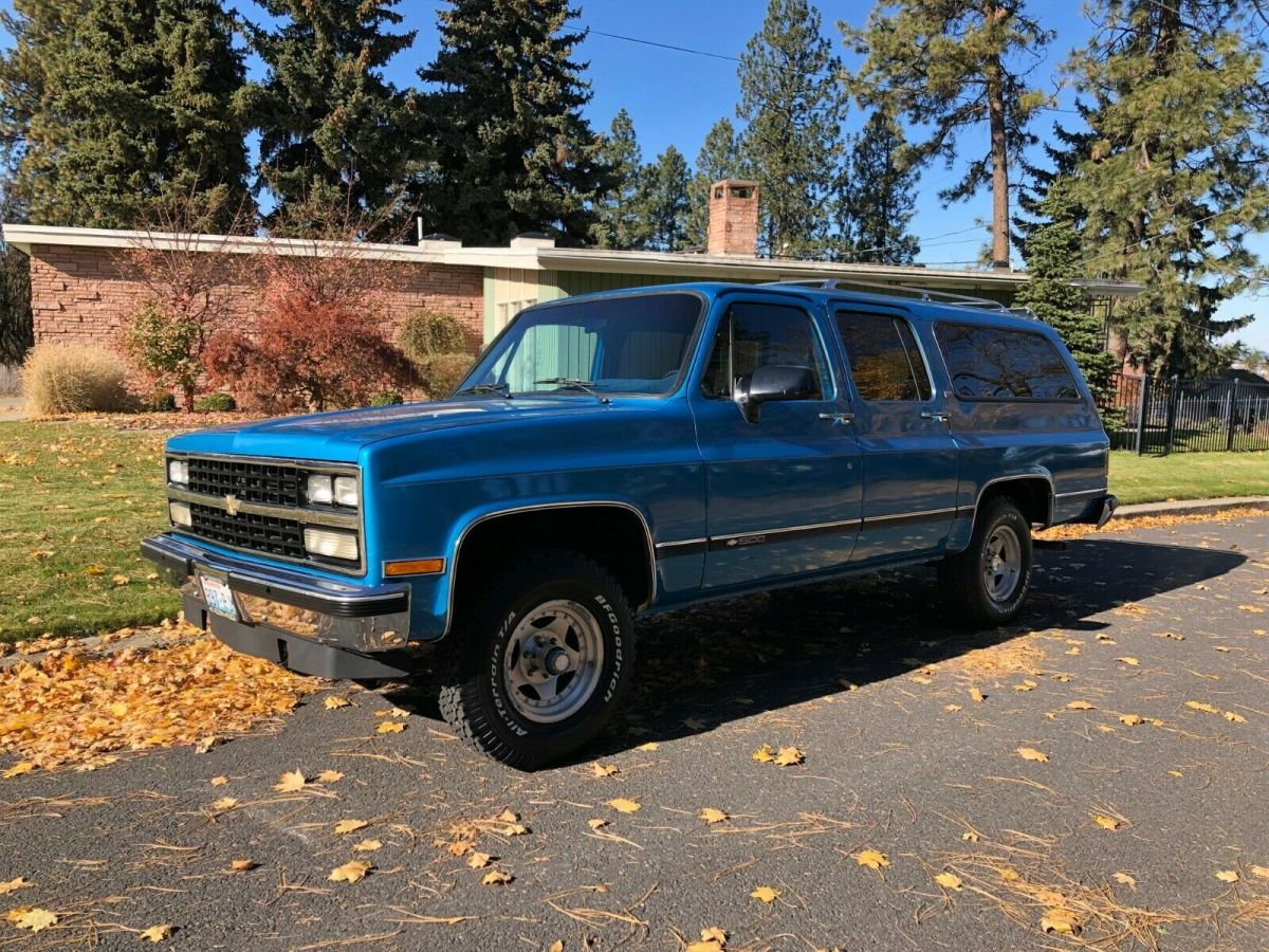 1991 chevy suburban 1/2 silverado k1500 4x4 one owner low miles 83,048