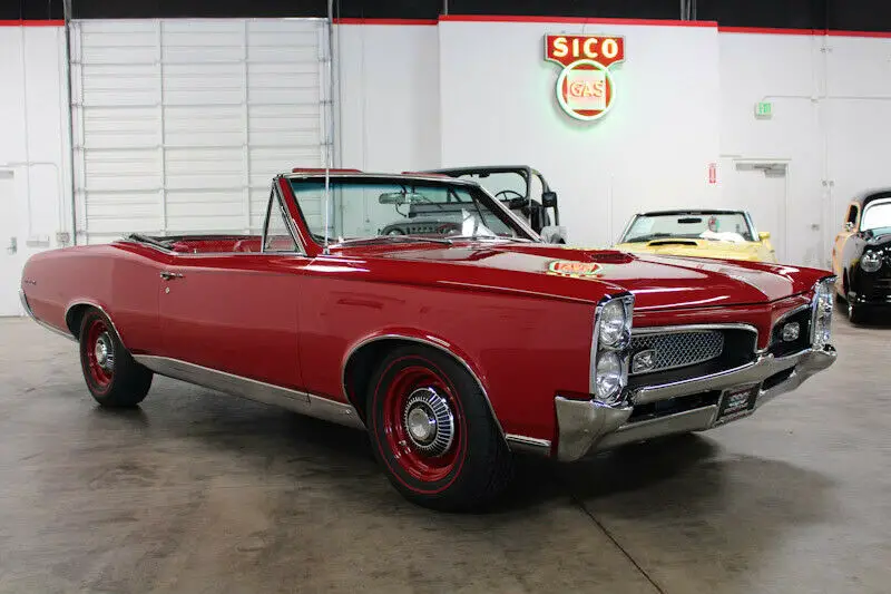 1967 pontiac gto 79255 miles regimental red convertible