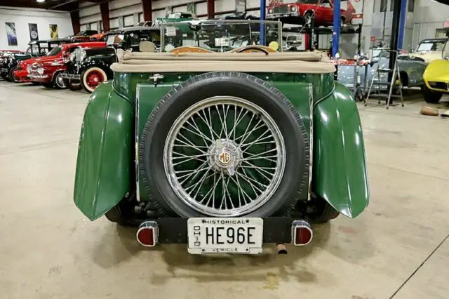 1947 mg tc 95135 miles british racing green convertible 4-cylinder 4-speed manu