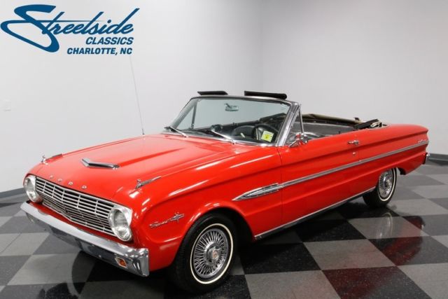 1963 ford falcon sprint 62782 miles rangoon red convertible 260 v8 2 speed autom