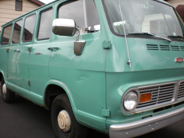 1967 chevrolet (g10 not a g20) sportvan108 passenger window van 60,000 miles!!