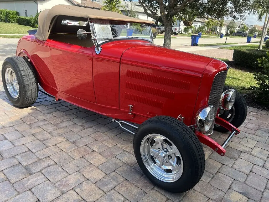 1932 ford high-boy flat head v8 4 speed convertible harwood glass body