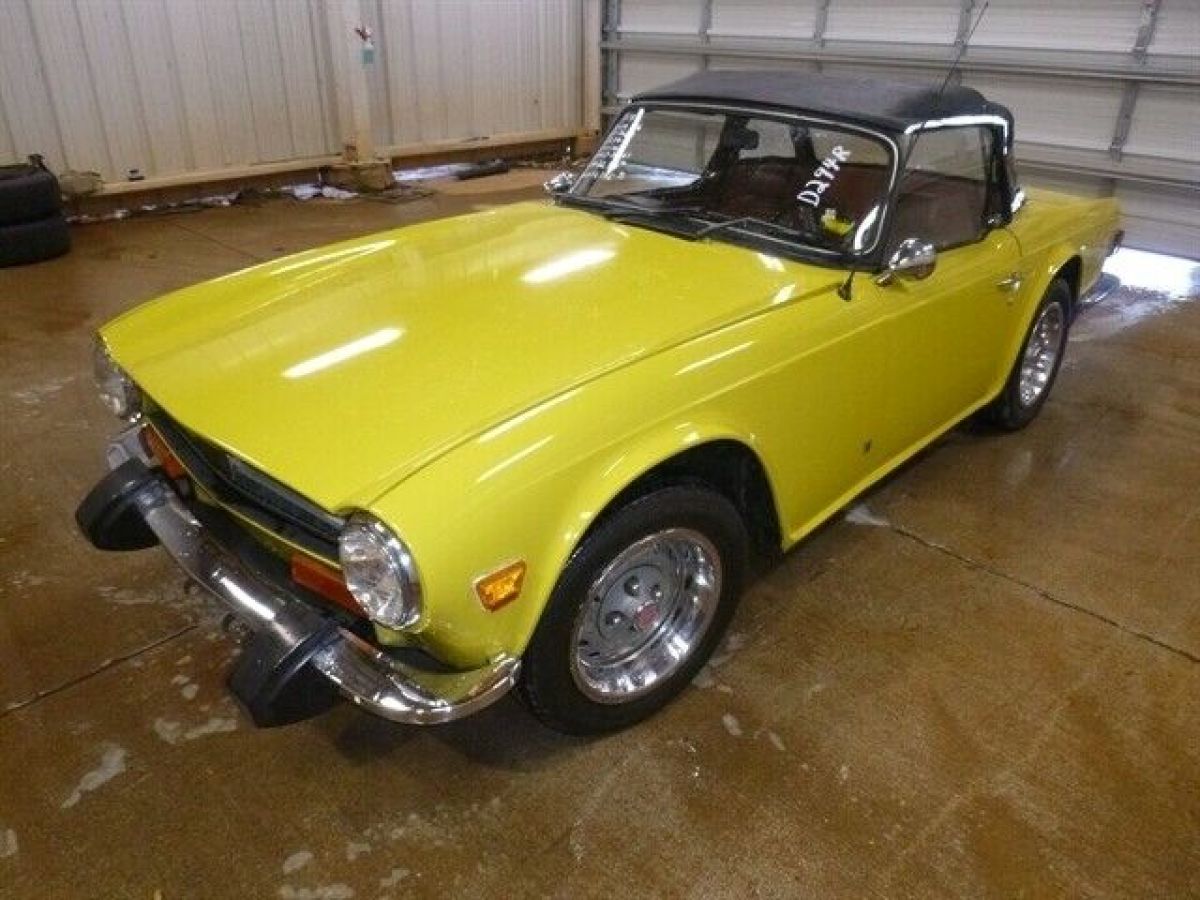 1974 triumph tr6 36204 miles mimosa yellow 2 door 2.5l l6 4-speed manual