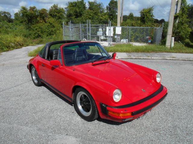 1984 porsche 911 carrera targa,72k miles, 5 spd,red, black int,must see!!!!