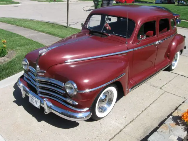 1946 plymouth 4-door sedan, street rod,chevy 250 6cylinder,auto power glide tras