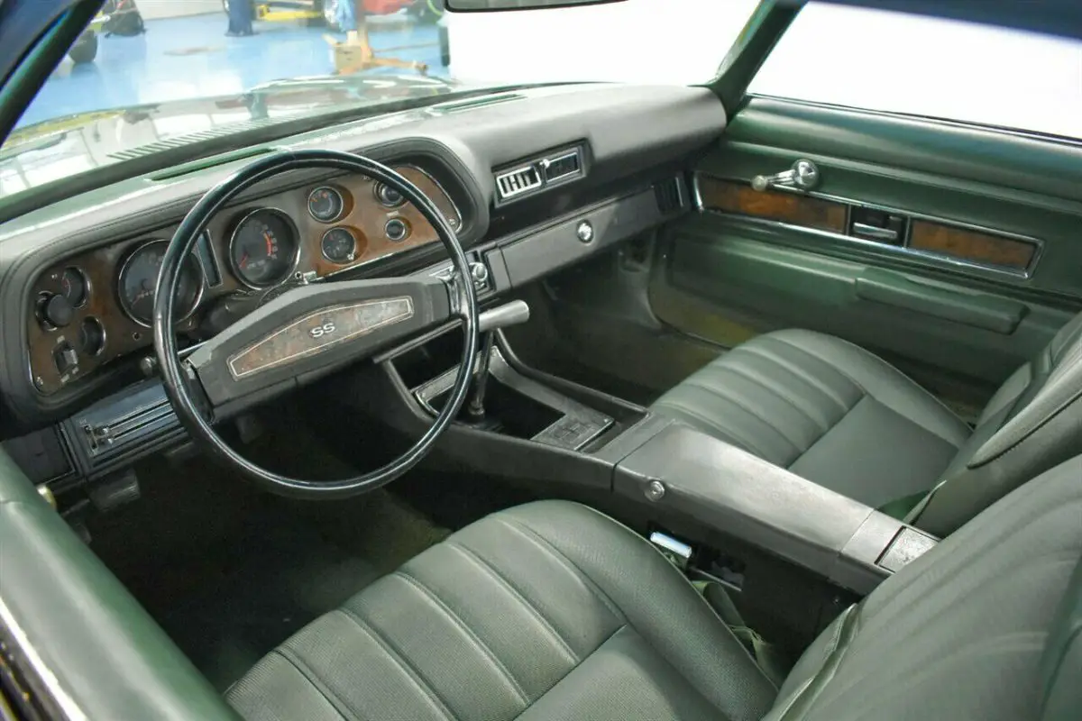 1970 chevrolet camaro rare ss 396 4 speed, green on green, restored