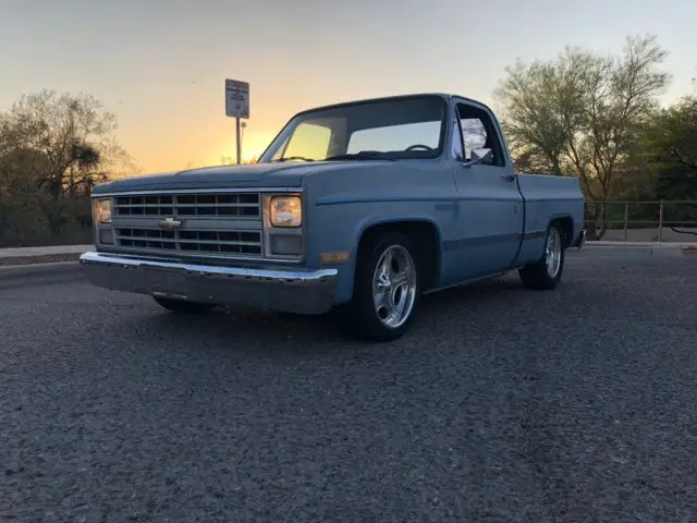 clean 1985 chevy c10 custom deluxe clean body lines factory v8 automatic