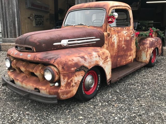 1952 ford f1 hot rat rod c10 opposite v8 patina lowered pickup truck