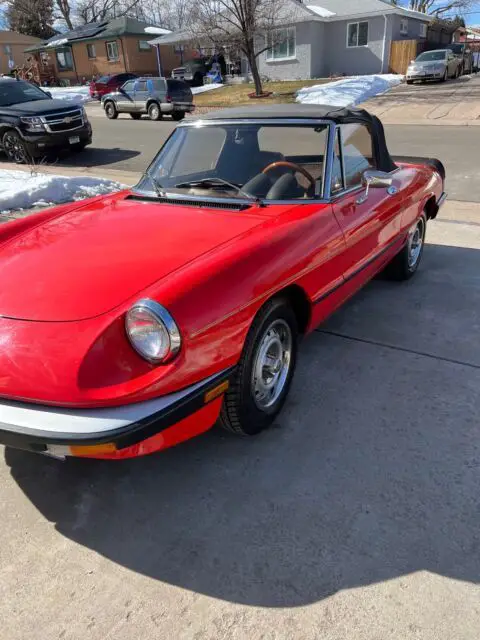 1985 alfa romeo spider convertible red 4wd manual spider