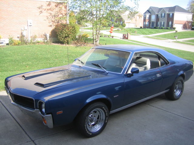 1969 amc javelin blue coupe 343 v8 4 speed manual