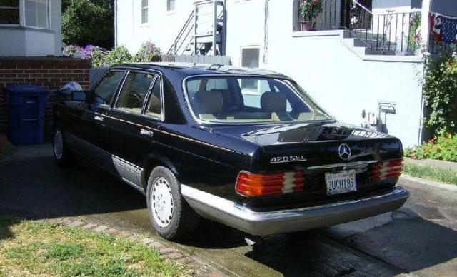 >>1988 mercedes 420sel factory black & tan ca. car <> 560sel 380sel 500sel