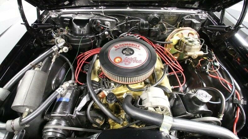 classic vintage chrome olds supreme 350 v8 3-speed auto transmission black