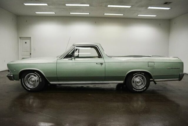 1966 chevrolet el camino 73999 miles green patina 230ci inline 6 cylinder t-5