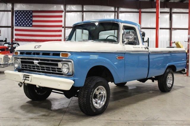 1966 ford f100 35263 miles blue pickup truck 352 v8 manual