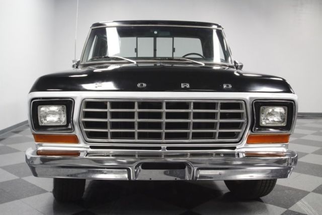 1979 ford f-100 ranger xlt 46557 miles black pickup truck 460 v8 3 speed automat