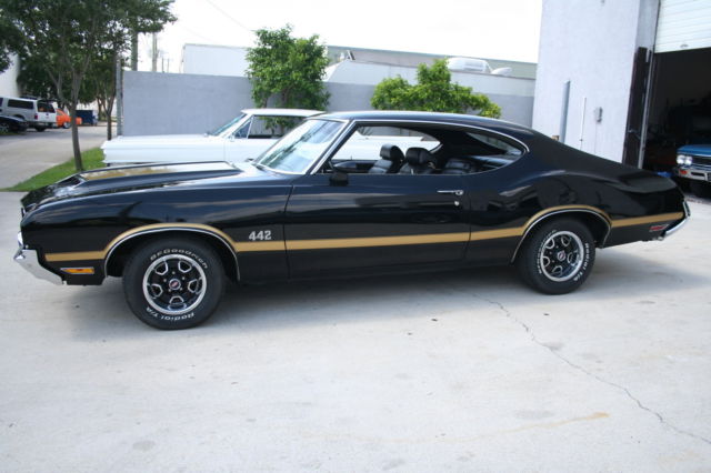 1971 olds 442 real black original numbers matching build sheet dual gate sifter