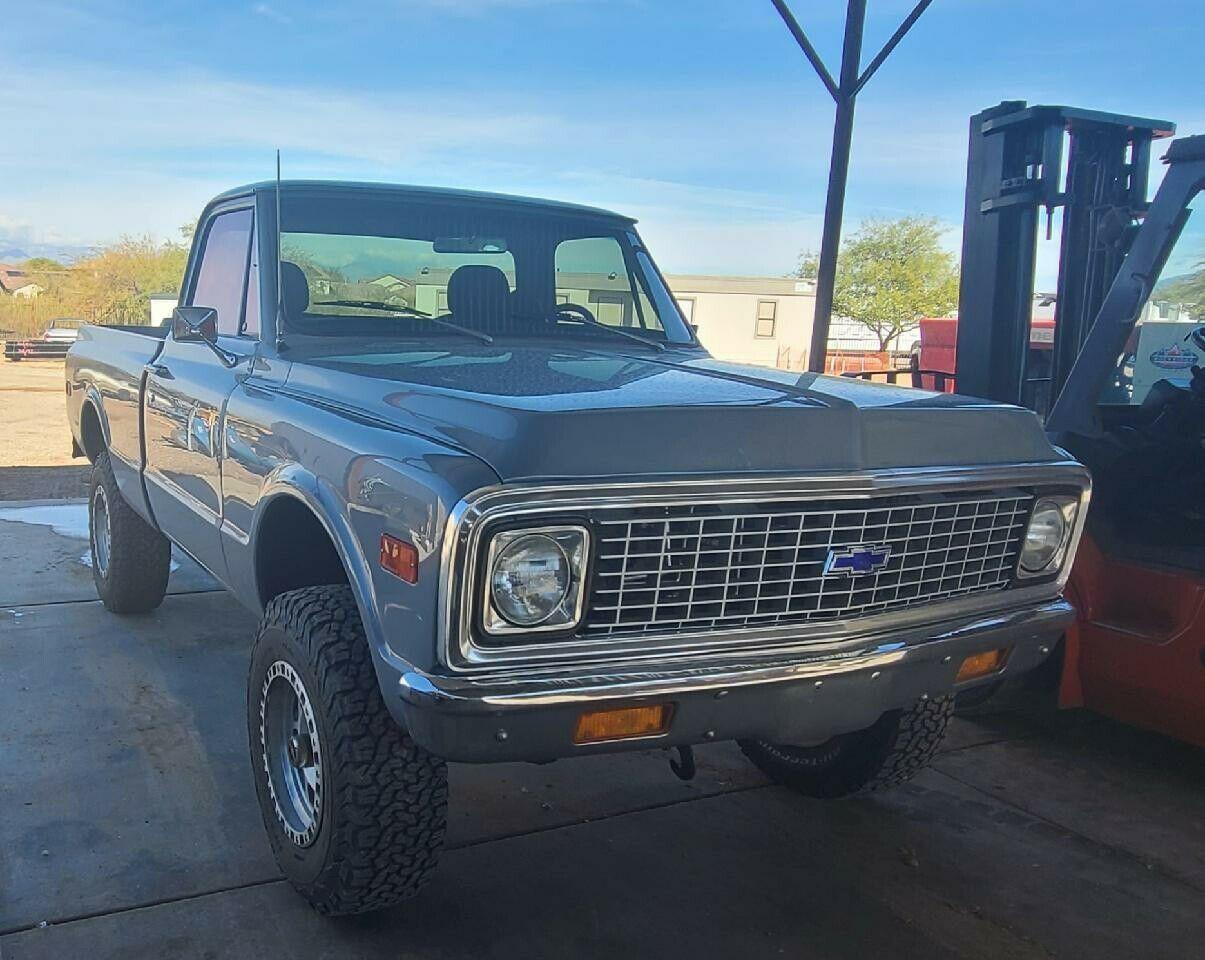 1971 chevrolet k20 pickup grey 4wd automatic restored vehicle