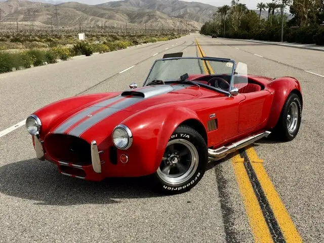 no reserve 1966 shelby cobra roadster 351 v8 5 speed manual red on red gem!
