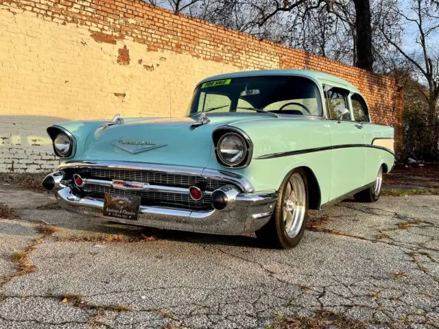 1957 chevrolet 210 sedan green rwd automatic 210