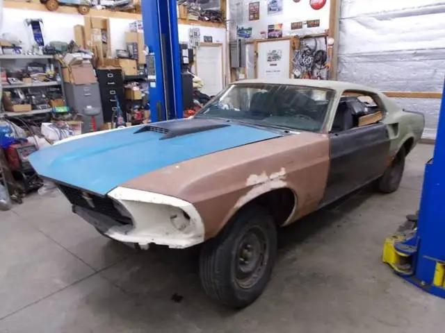 1969 ford mustang mach 1 fastback 428 q code, factory 4-speed, low reserve