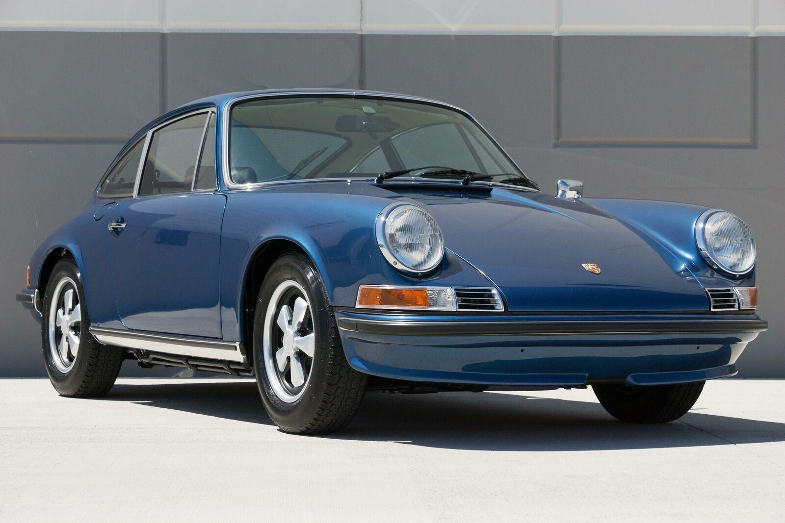 1972 porsche 911 s sunroof coupe sport seats metallic blue flawless condition