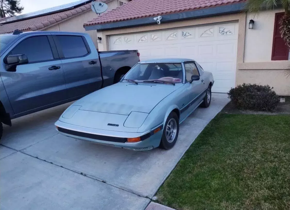1985 mazda rx-7 coupe blue 12a