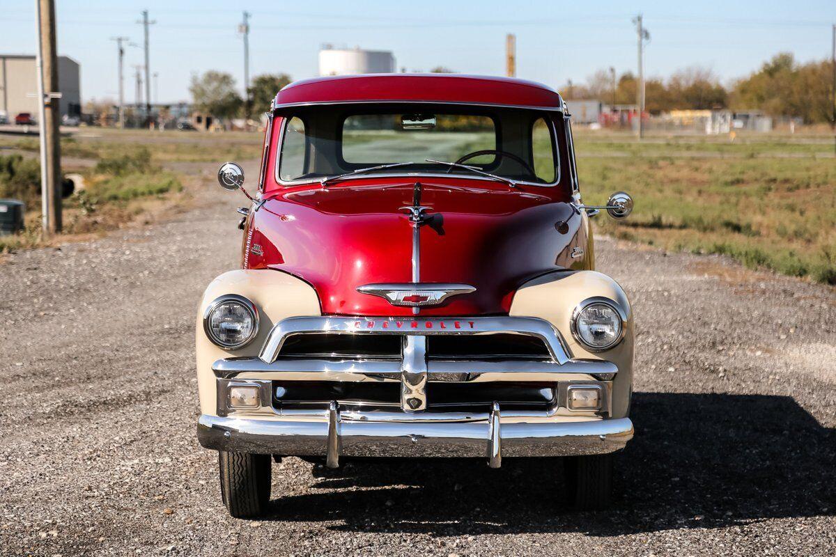 1954 chevrolet 3100 5 window 57007 miles red truck 235ci inline 6