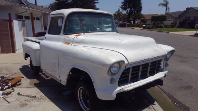 1955 chevy 3100 chevrolet california shortbed small window 1/2 ton pickup projec
