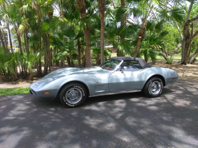 1975 chevrolet corvette convertible 44,950 documented miles