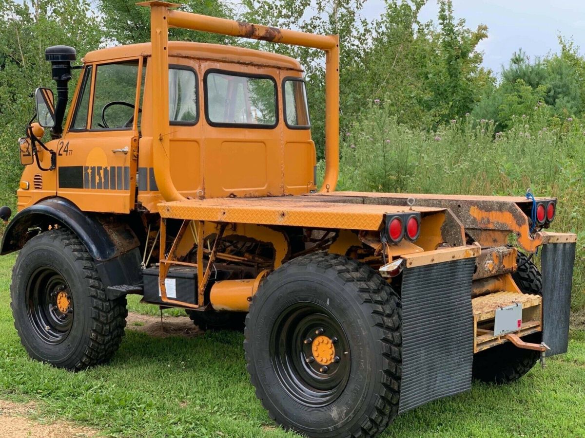 1975 mercedes benz unimog 406 case mb 4/94 snowplow, titled