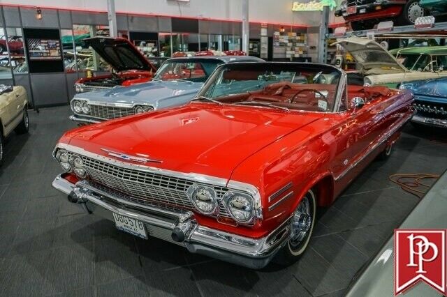 1963 chevrolet impala ss convertible 14173 miles ember red